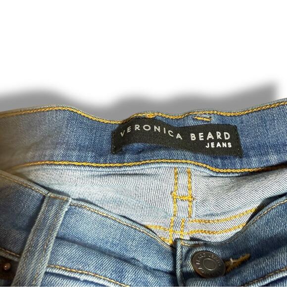 Veronica Beard Carly Kick Flare Jeans | High Rise Button Fly | Astra Wash - Picture 4 of 9